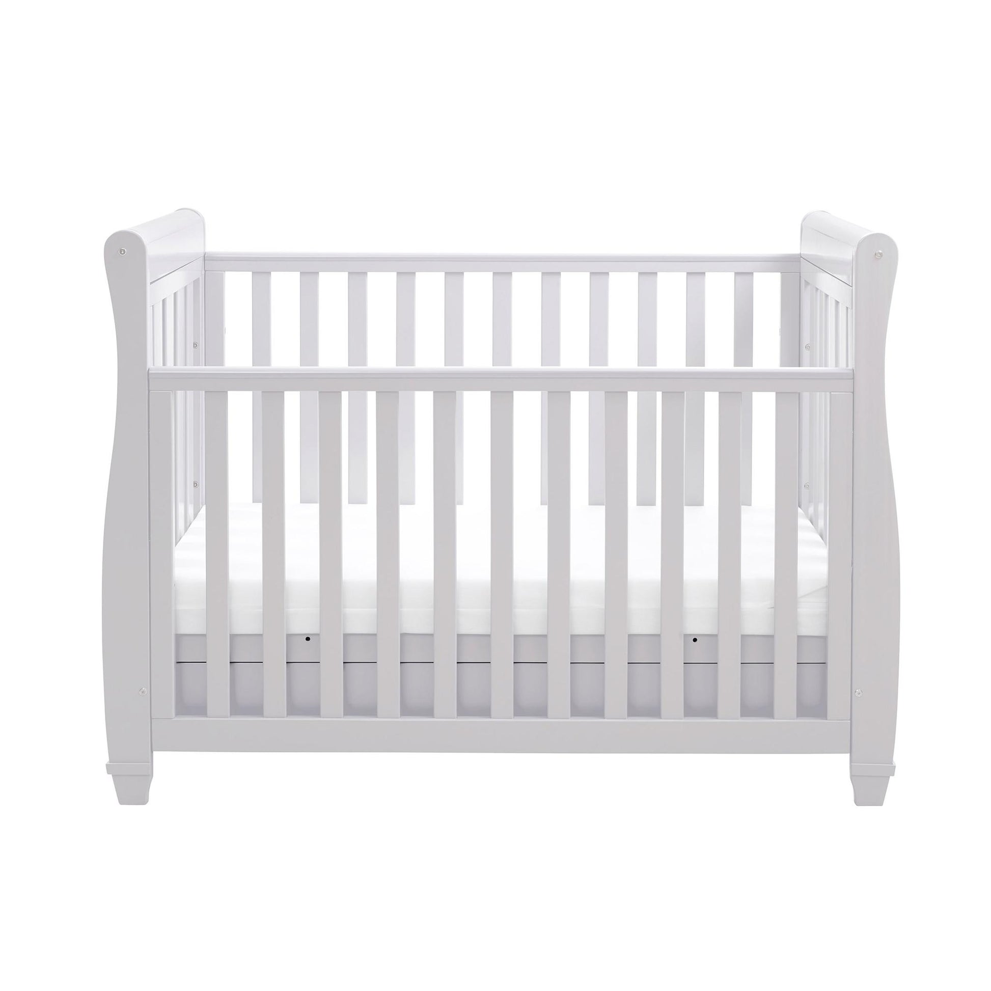 Babymore Eva Sleigh Cot Bed Drop Side (with under-cot storage) - Grey-Dreamy Nursery