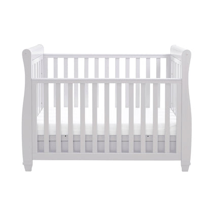 Babymore Eva Sleigh Cot Bed Drop Side (with under-cot storage) - Grey-Dreamy Nursery