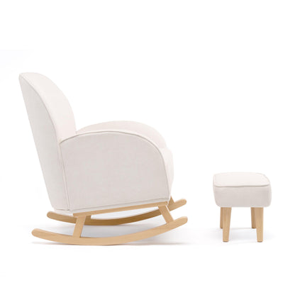 Babymore Freya Nursing Chair with Footstool – Cream-Dreamy Nursery