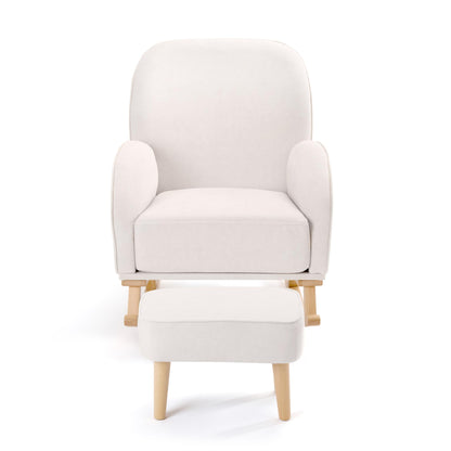 Babymore Freya Nursing Chair with Footstool – Cream-Dreamy Nursery