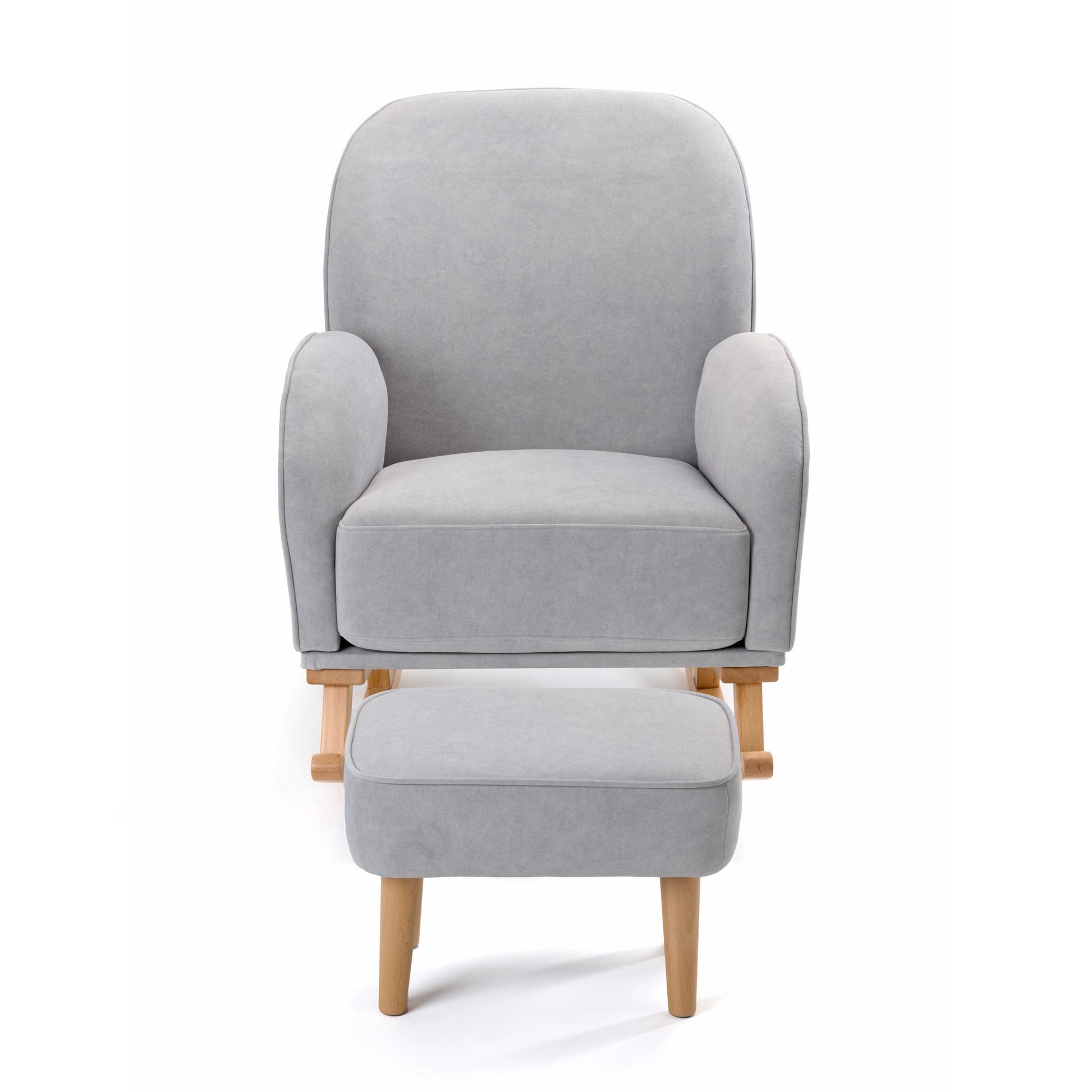 Babymore Freya Nursing Chair with Footstool – Grey-Dreamy Nursery