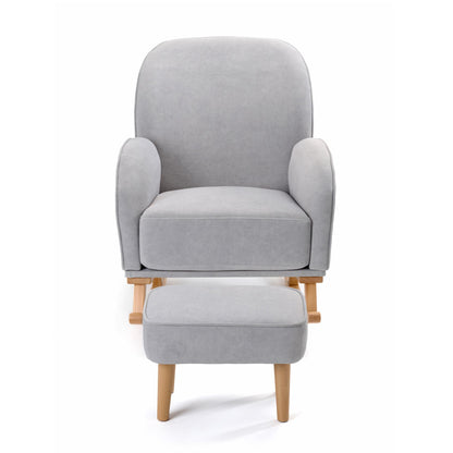 Babymore Freya Nursing Chair with Footstool – Grey-Dreamy Nursery