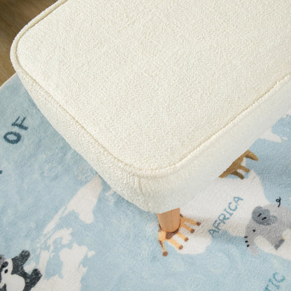 Babymore Ida Nursing Chair with Footstool – Bouclé-Dreamy Nursery