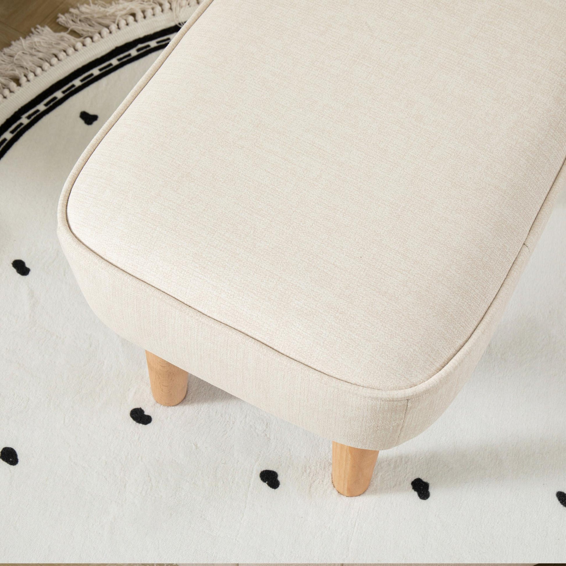 Babymore Ida Nursing Chair with Footstool – Ivory-Dreamy Nursery