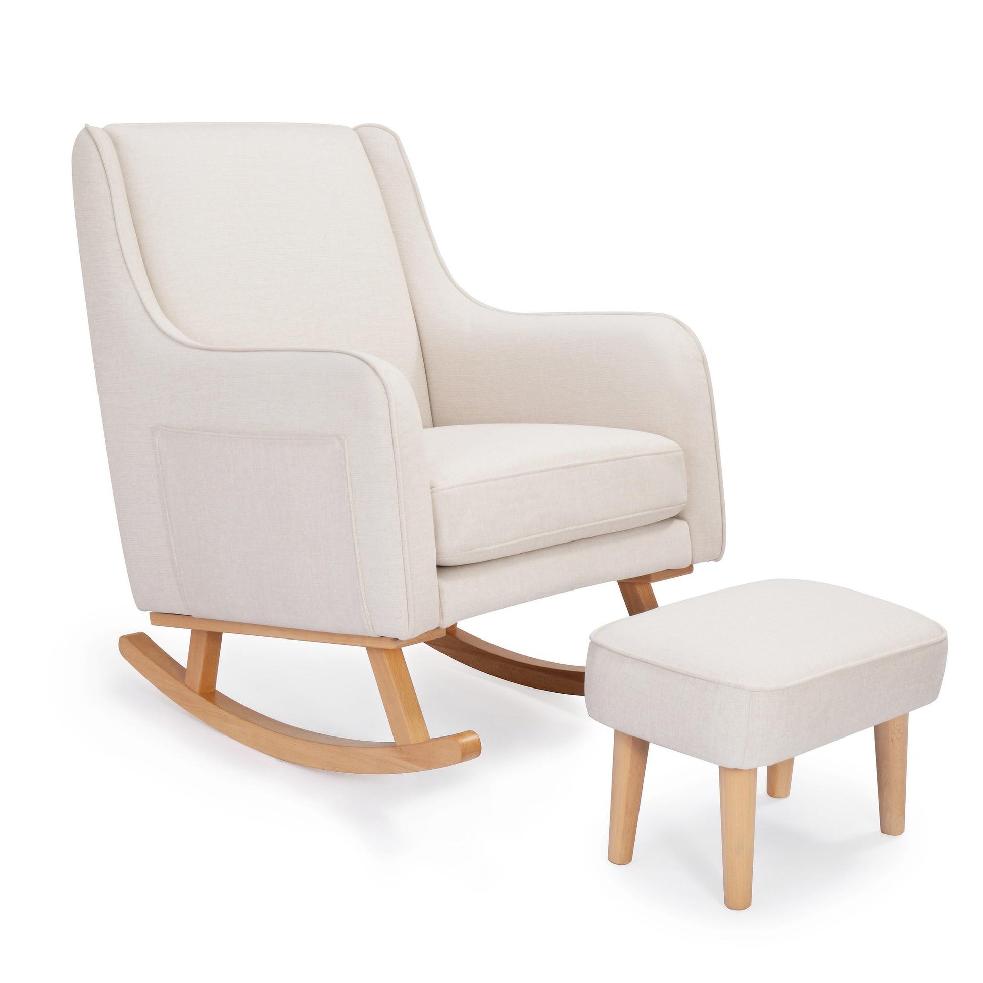 Babymore Ida Nursing Chair with Footstool – Ivory-Dreamy Nursery