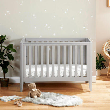 Babymore Iris Cot Bed – Grey-Dreamy Nursery