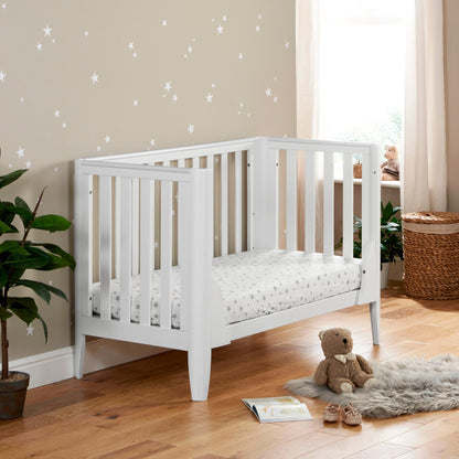 Babymore Iris Cot Bed – White-Dreamy Nursery