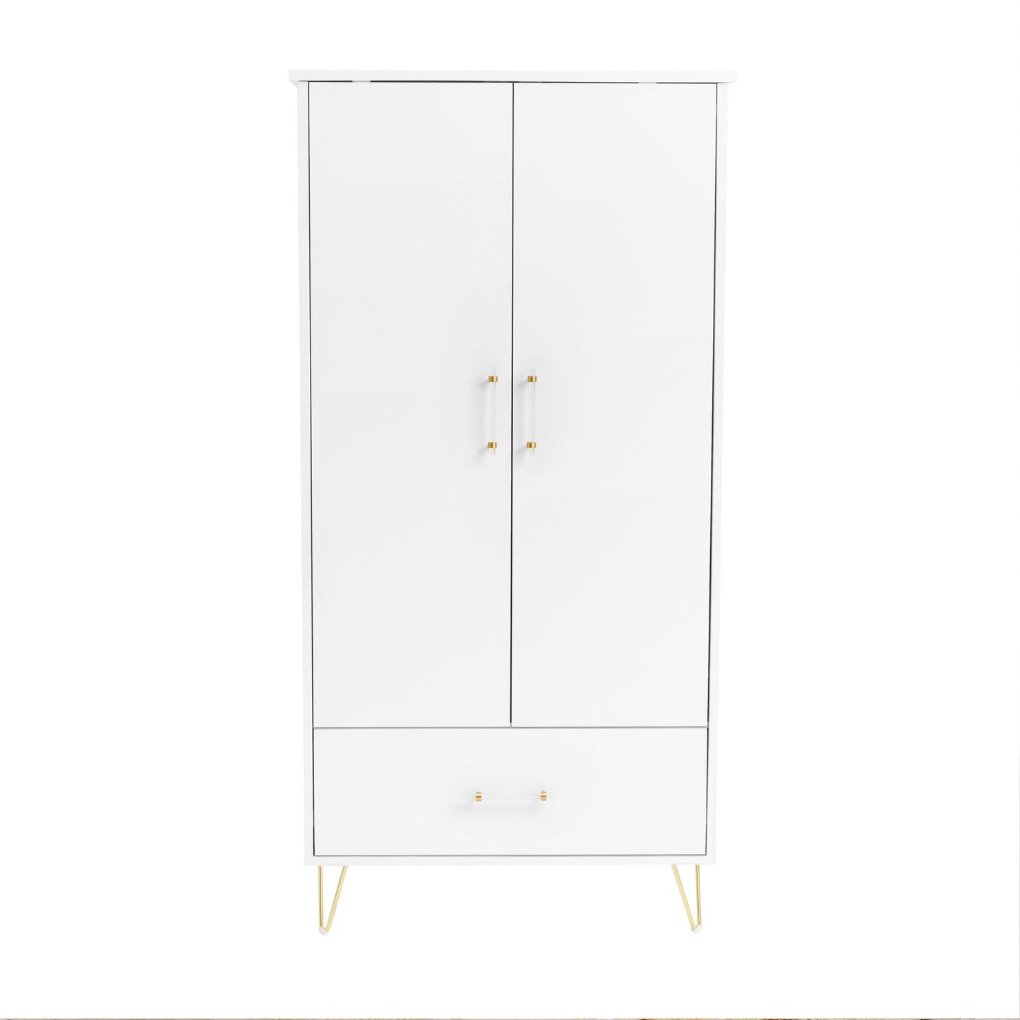 Babymore Kimi Acrylic 3 Piece Nursery Room Set - White-Dreamy Nursery