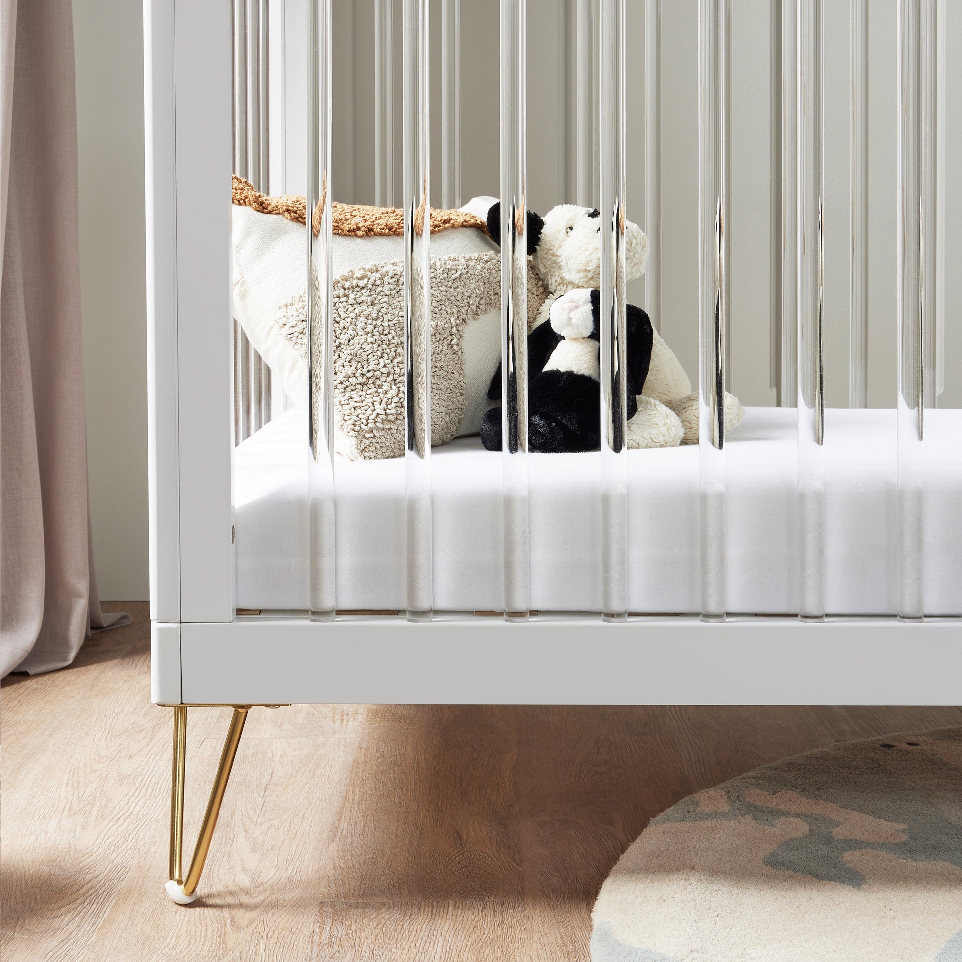 Babymore Kimi Mini Cot Bed - Acrylic-Dreamy Nursery