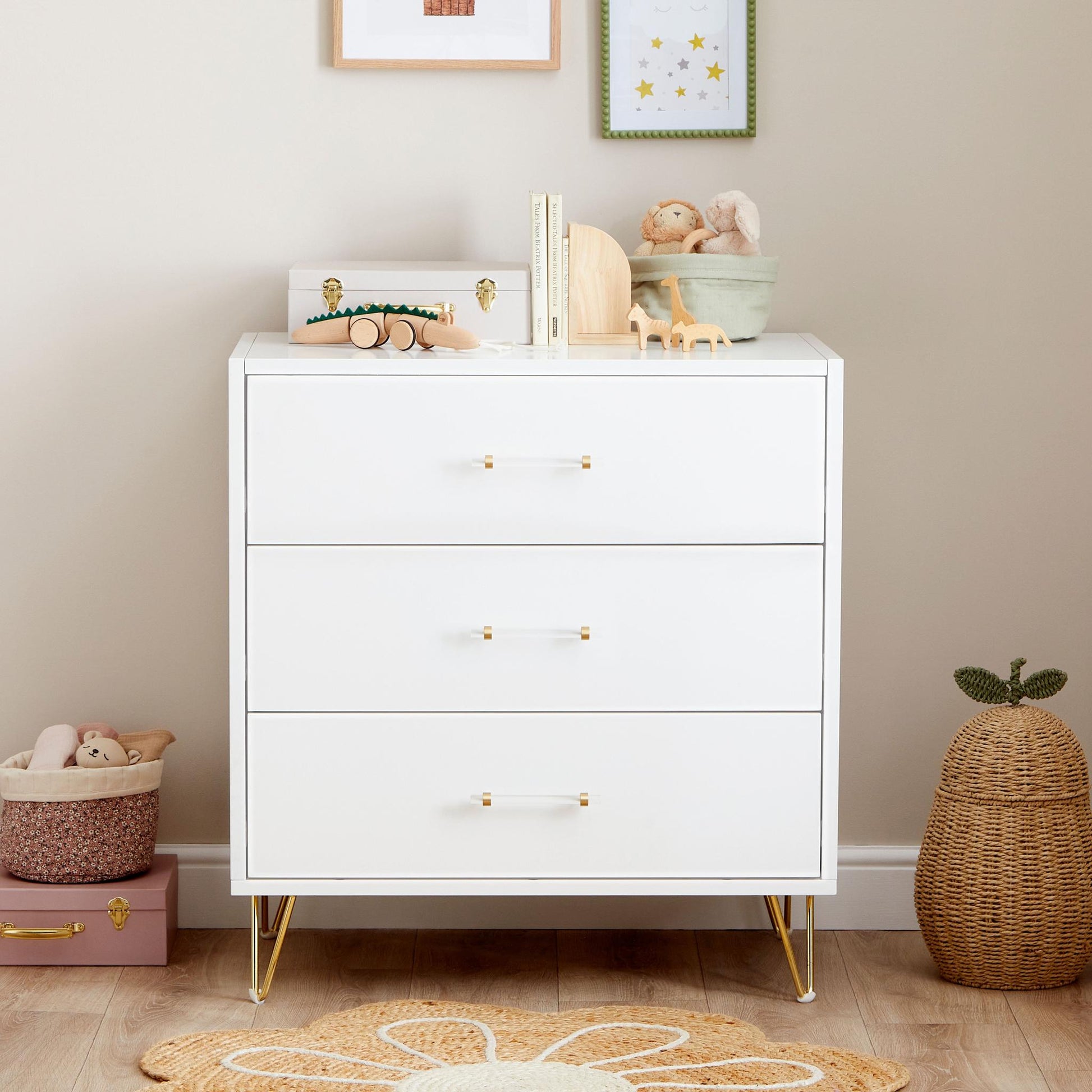 Babymore Kimi Nursery Chest Changer - Acrylic-Dreamy Nursery