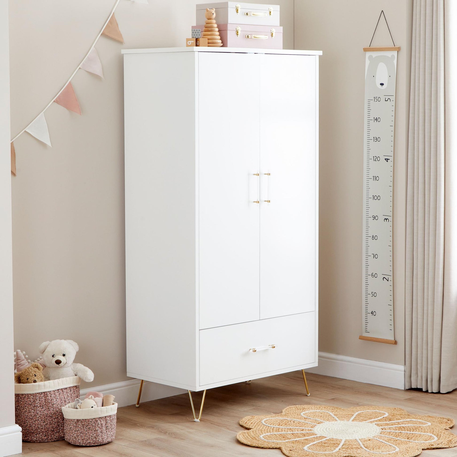 Babymore Kimi Nursery Wardrobe – Acrylic-Dreamy Nursery