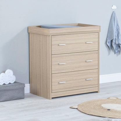 Babymore Luno 2 Piece Nursery Furniture Set – Oak (with under-cot storage)-Dreamy Nursery