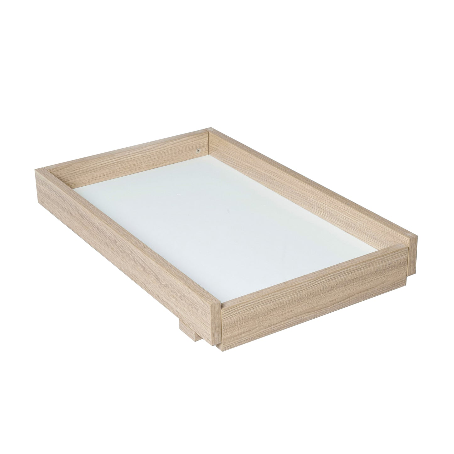 Babymore Luno Veni Cot Top Changer - Oak-Dreamy Nursery