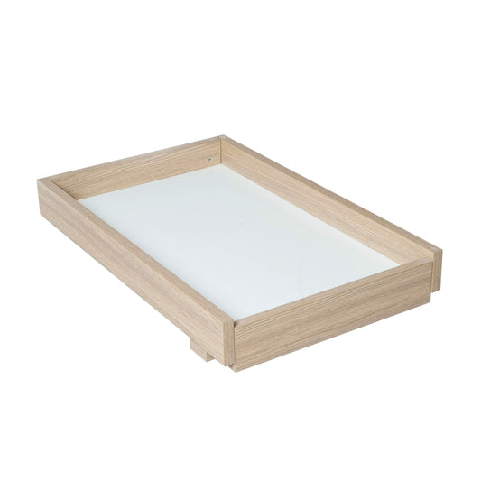 Babymore Luno Veni Cot Top Changer - Oak-Dreamy Nursery