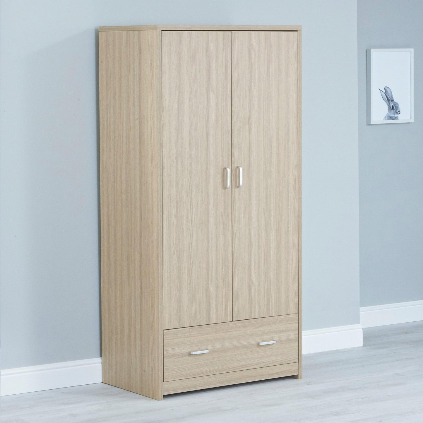 Babymore Luno Veni Nursery Wardrobe - Oak-Dreamy Nursery