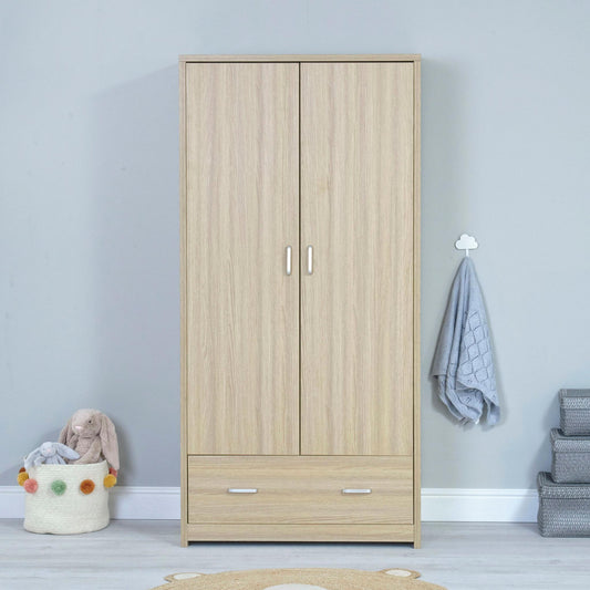 Babymore Luno Veni Nursery Wardrobe - Oak-Dreamy Nursery