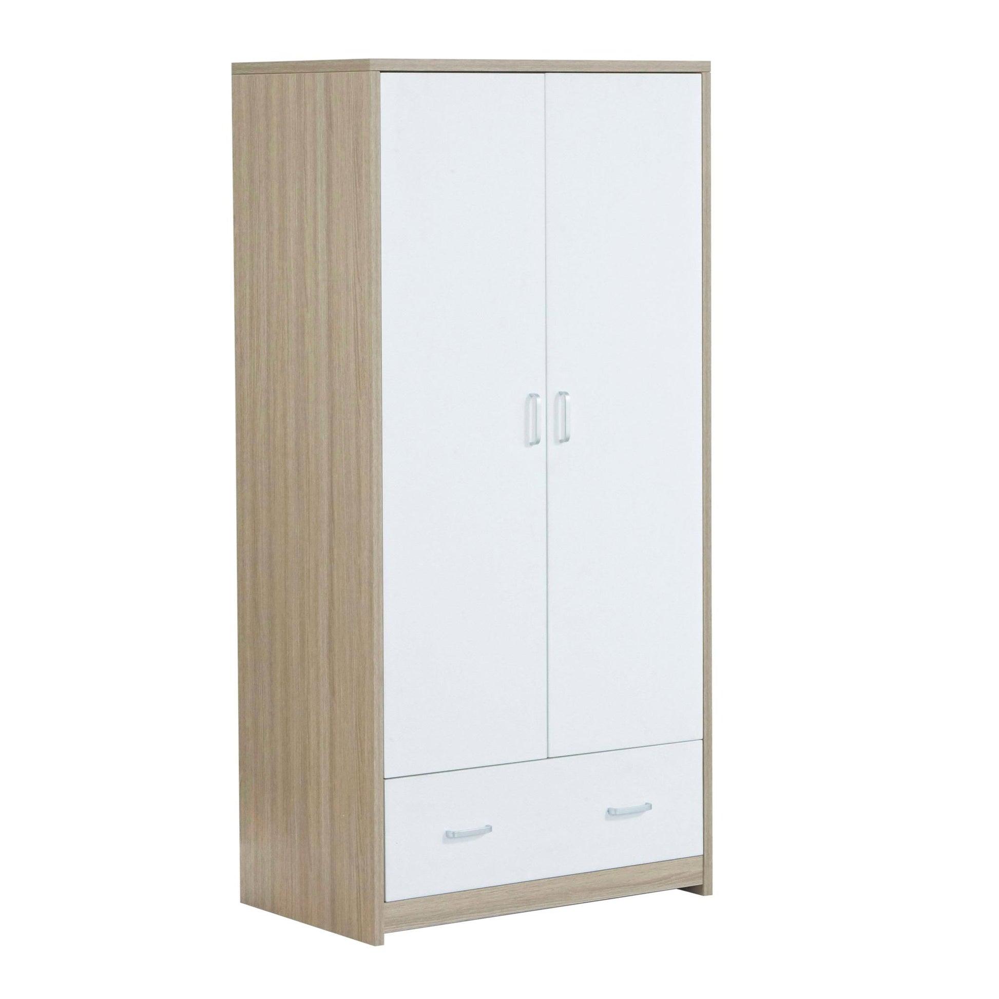 Babymore Luno Veni Nursery Wardrobe - Oak & White-Dreamy Nursery