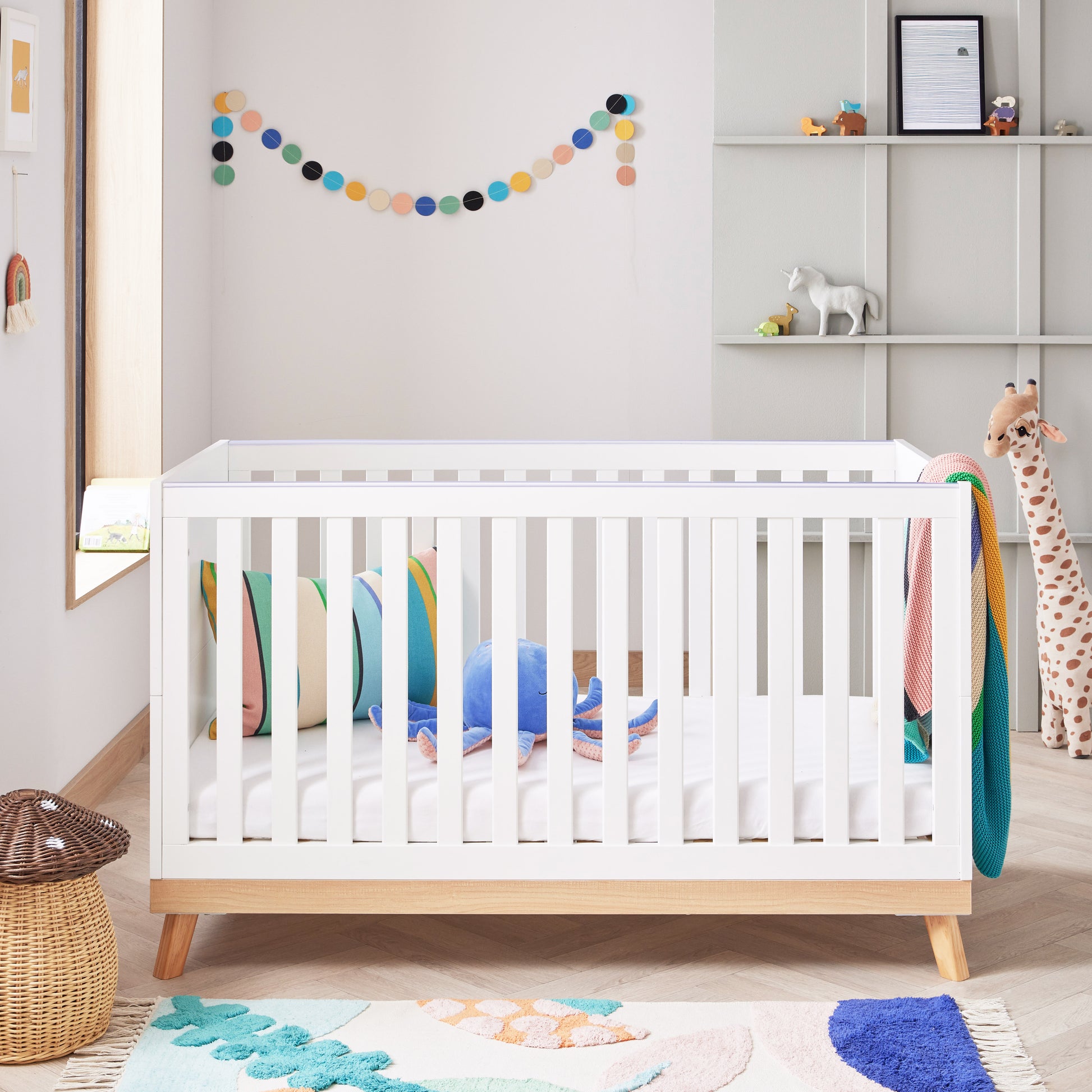 Babymore Mona 3 Piece Nursery Furniture Set – White-Dreamy Nursery