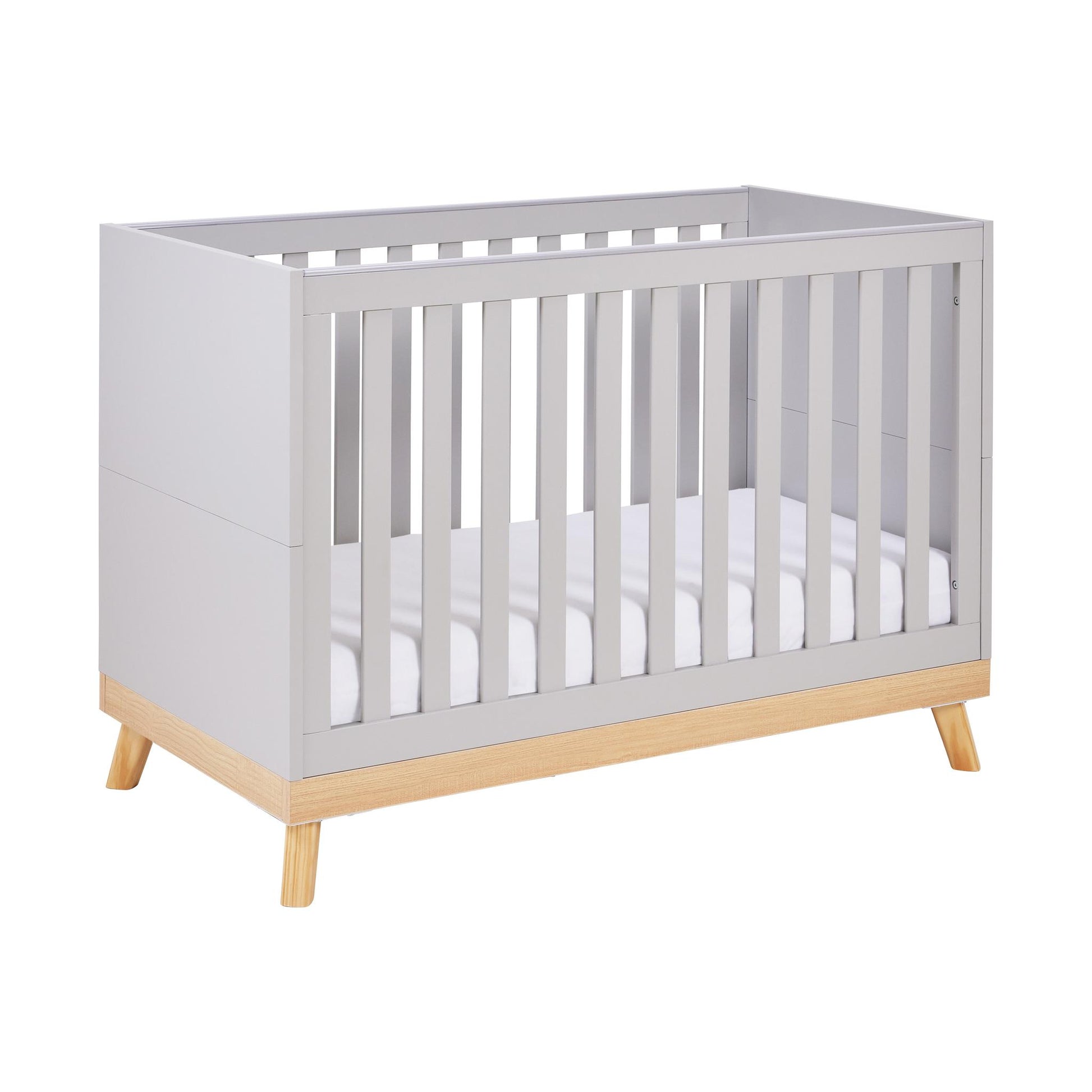 Babymore Mona Mini Cot Bed - Grey-Dreamy Nursery
