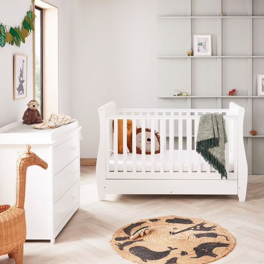 Babymore Stella 2 Piece Nursery Room Set - White-Dreamy Nursery