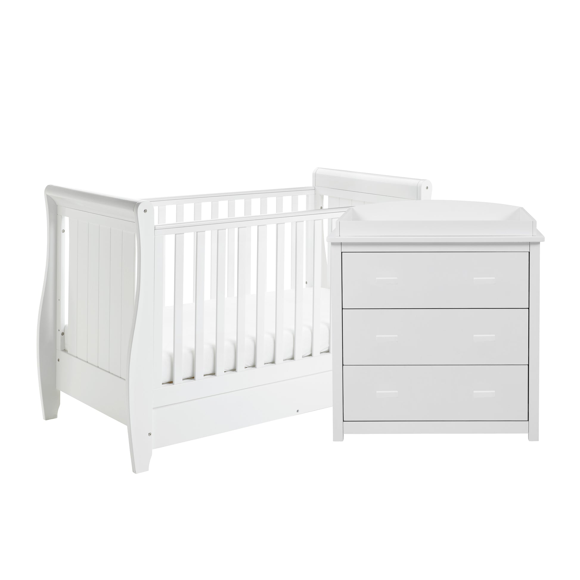 Babymore Stella 2 Piece Nursery Room Set - White-Dreamy Nursery