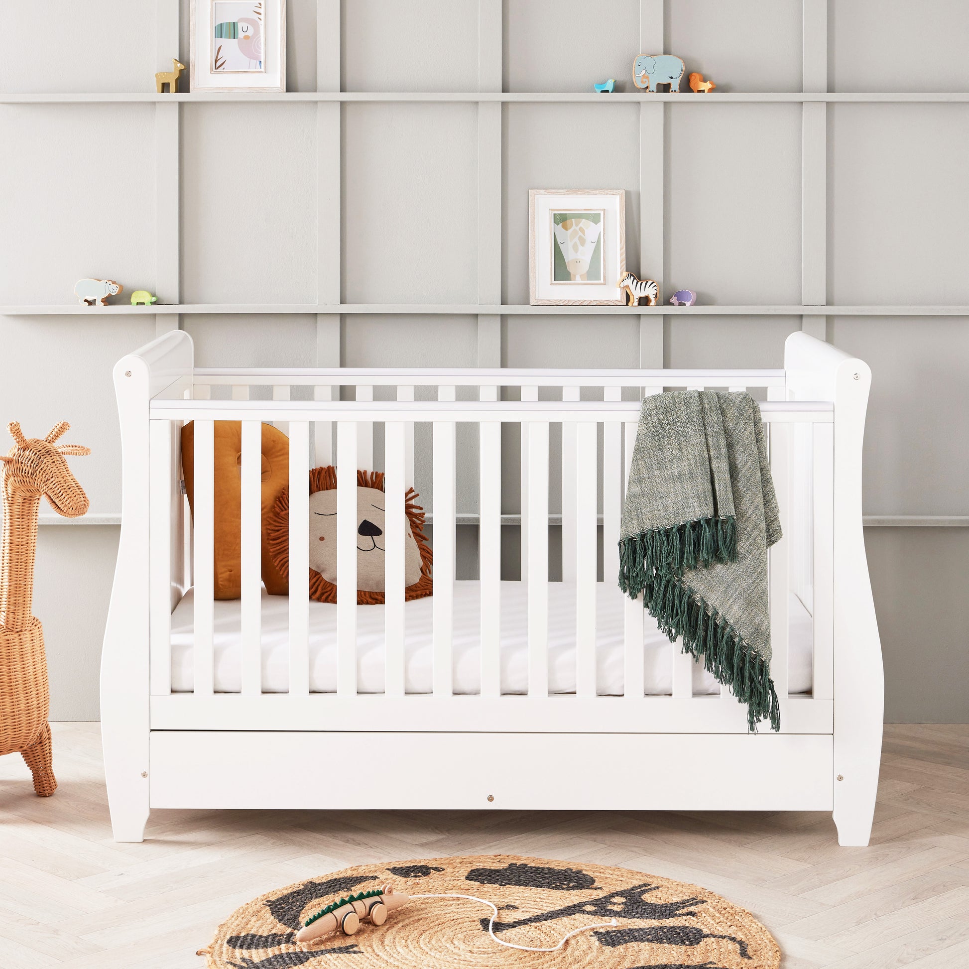 Babymore Stella 3 Piece Nursery Room Set - White-Dreamy Nursery