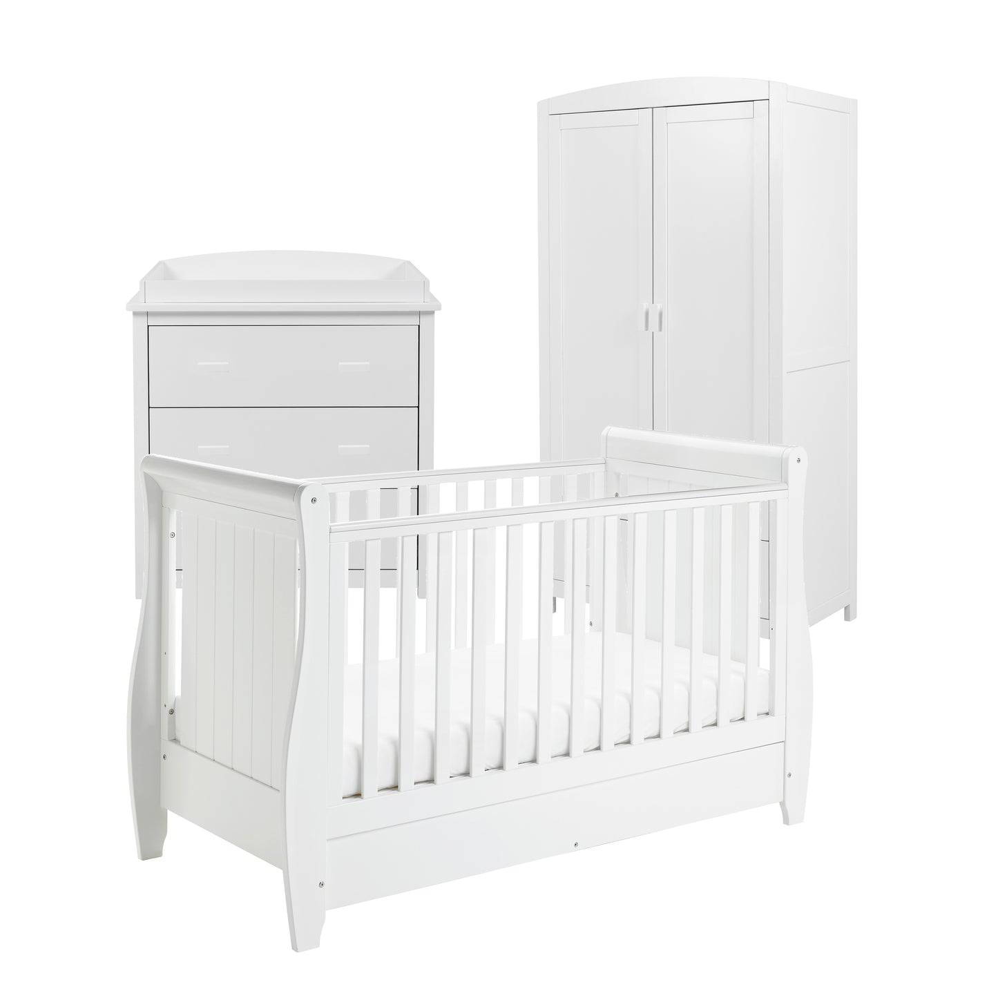 Babymore Stella 3 Piece Nursery Room Set - White-Dreamy Nursery