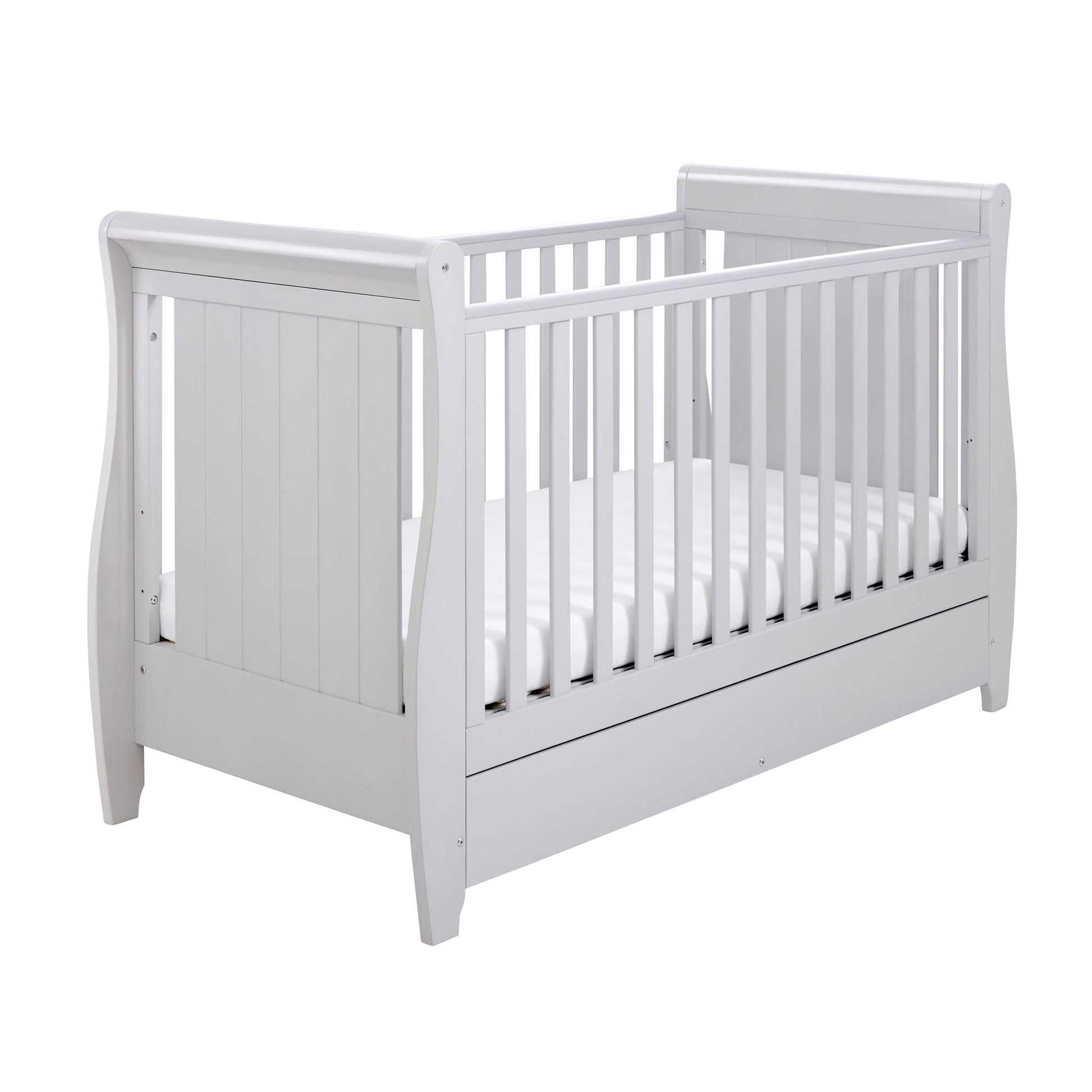 Babymore Stella Sleigh Cot Bed - Grey-Dreamy Nursery