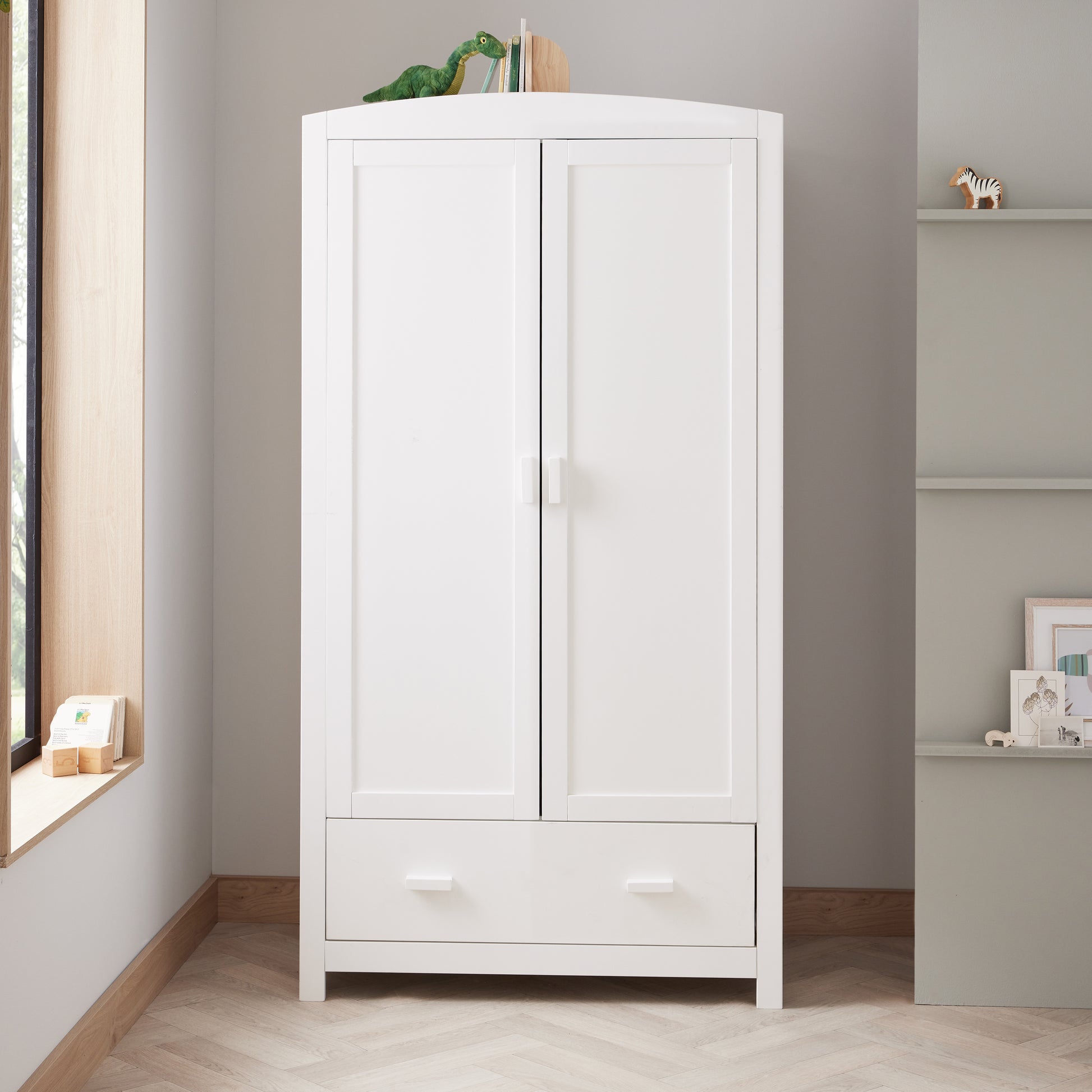 Babymore Velvet Deluxe 3 Piece Nursery Room Set - White-Dreamy Nursery