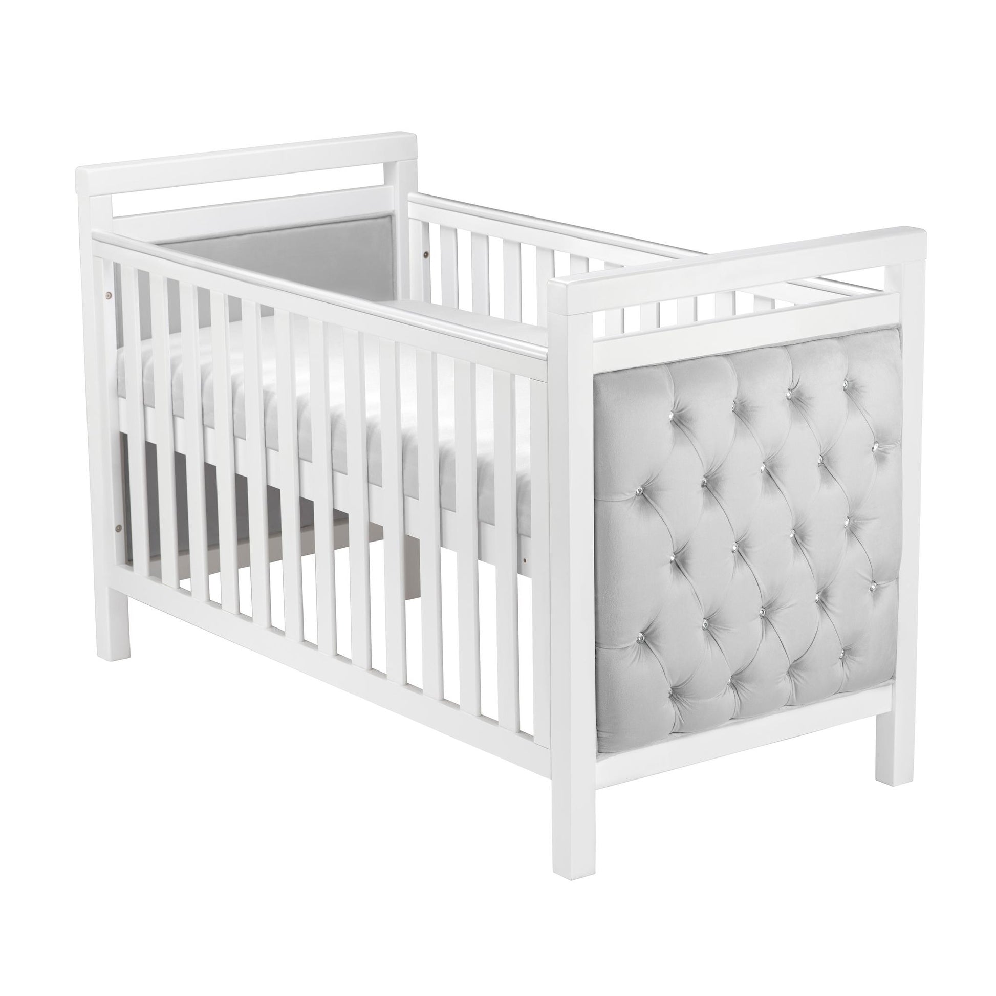 Babymore Velvet Deluxe 3 Piece Nursery Room Set - White-Dreamy Nursery