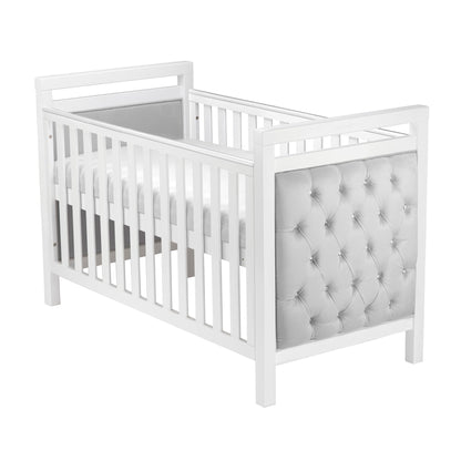 Babymore Velvet Deluxe 3 Piece Nursery Room Set - White-Dreamy Nursery