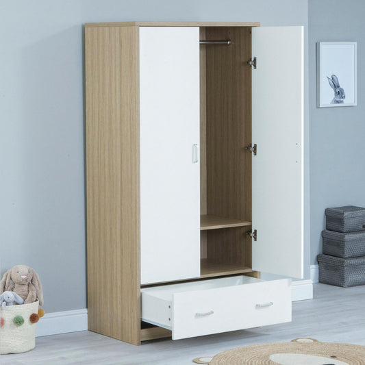 Babymore Veni 3 Piece Nursery Room Set (with under-cot storage) - White & Oak-Dreamy Nursery