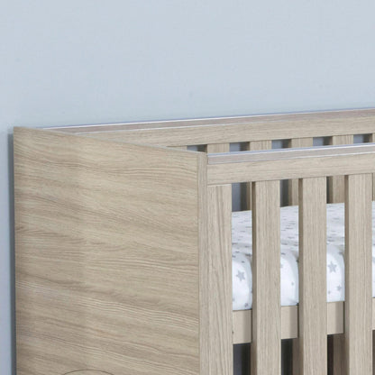 Babymore Veni Cot Bed (with under-cot storage) - Oak-Dreamy Nursery