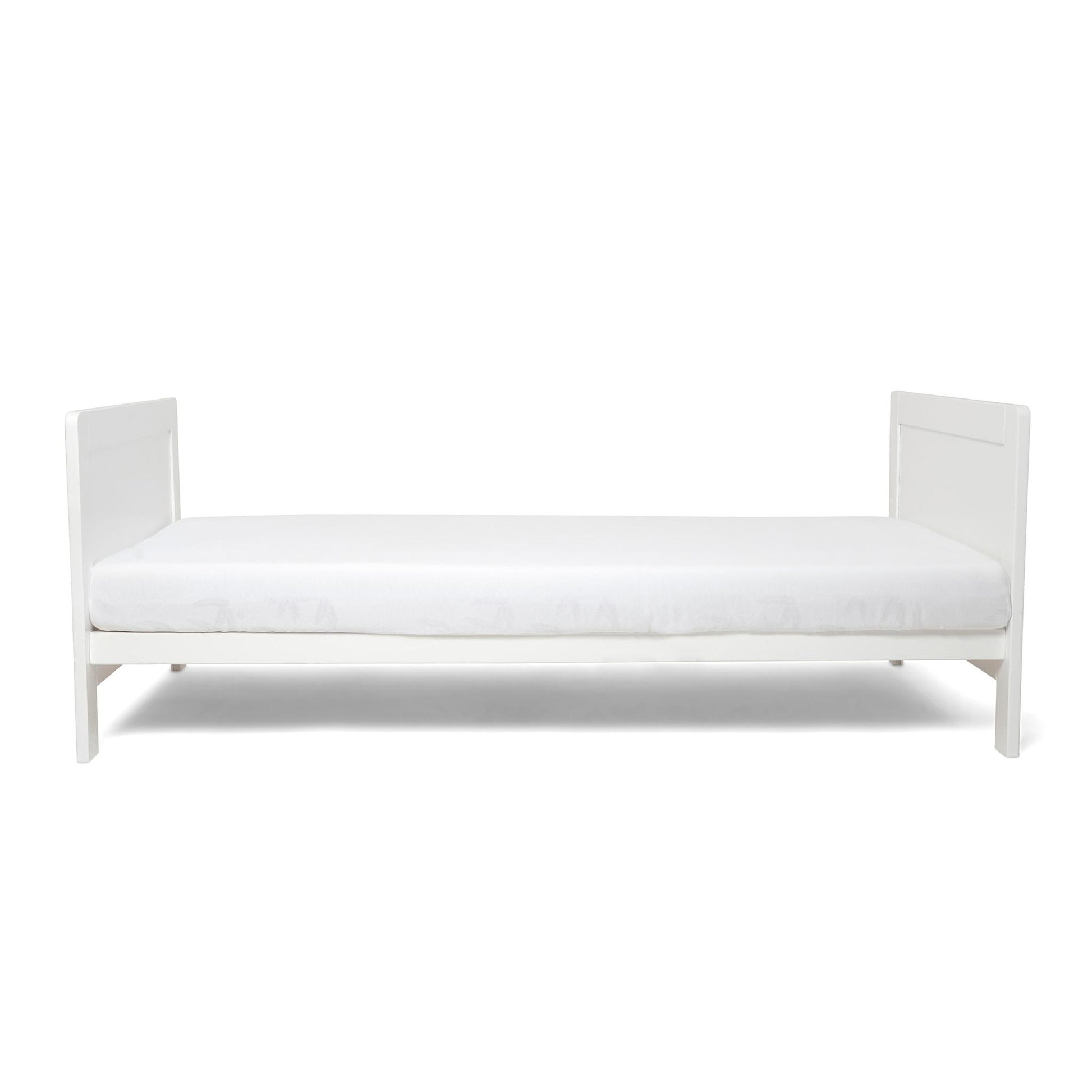 Clair De Lune Essentials Cot Bed - White & Natural-Dreamy Nursery