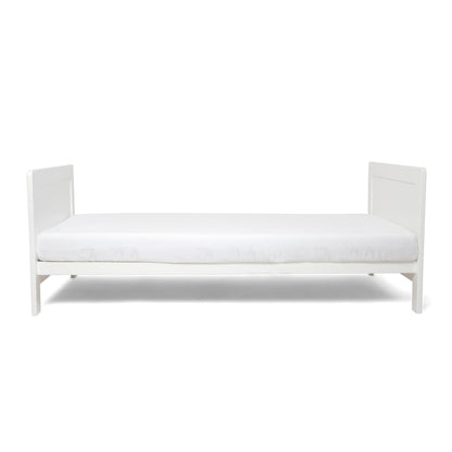 Clair De Lune Essentials Cot Bed - White & Natural-Dreamy Nursery