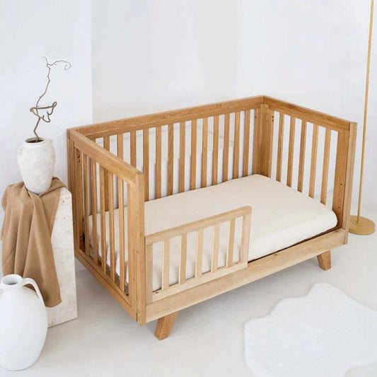 Clair De Lune Oak Cot Bed - Natural Oak-Dreamy Nursery