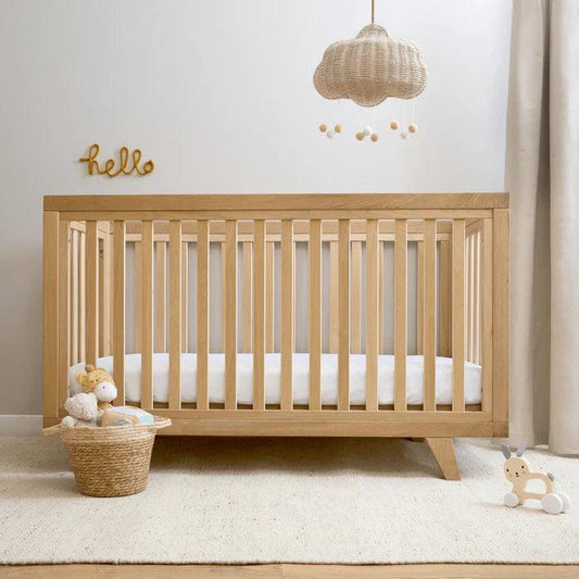Clair De Lune Oak Cot Bed - Natural Oak-Dreamy Nursery