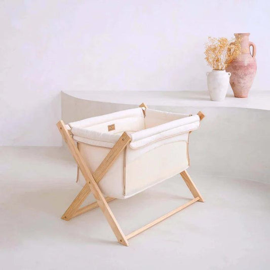 Clair De Lune Organic Folding Crib - Cream-Dreamy Nursery