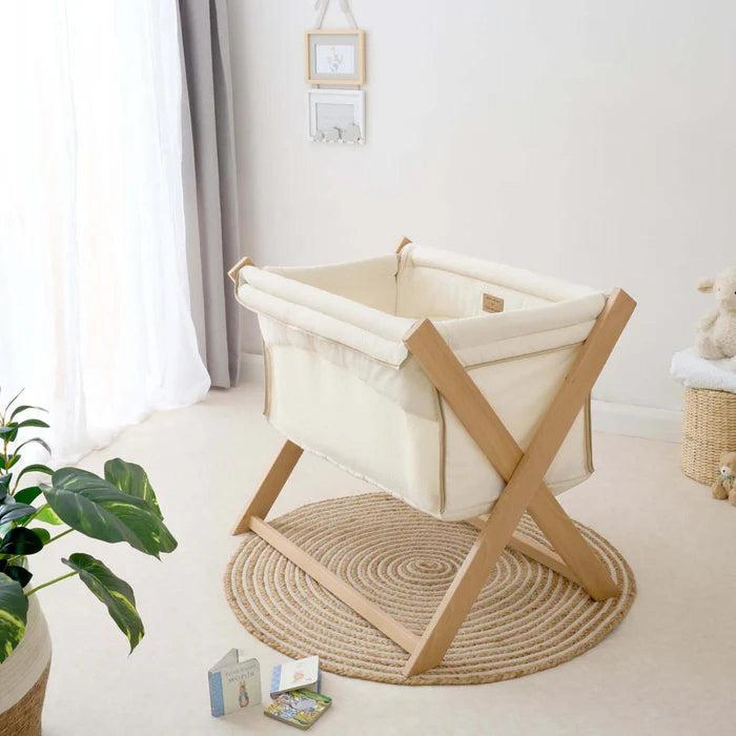 Clair De Lune Organic Folding Crib - Cream-Dreamy Nursery