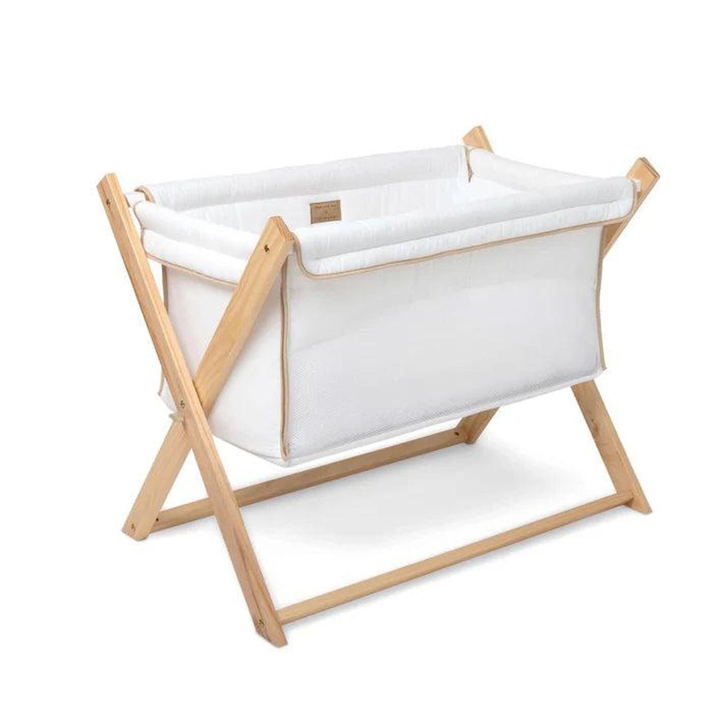 Clair De Lune Organic Folding Crib - White-Dreamy Nursery