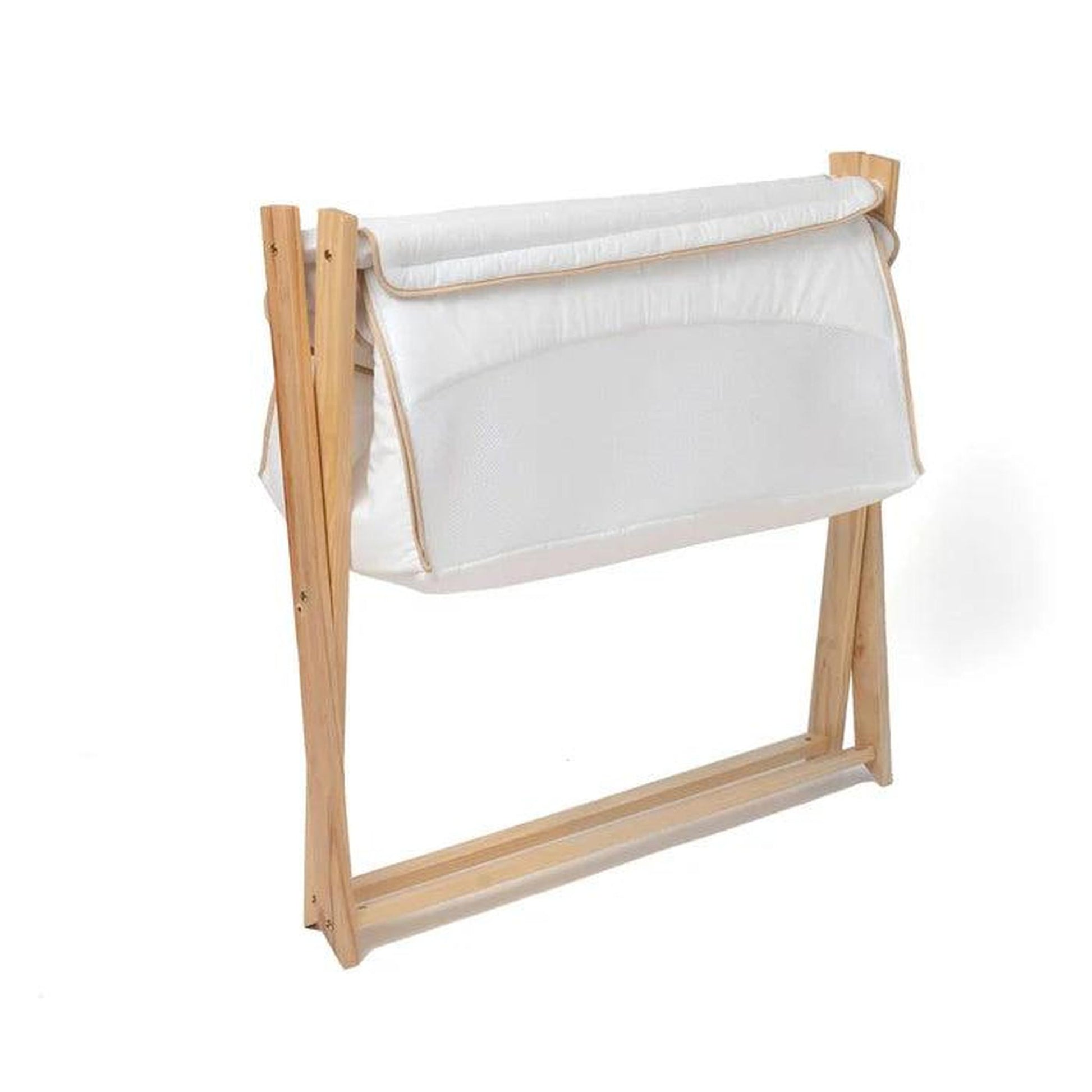 Clair De Lune Organic Folding Crib - White-Dreamy Nursery