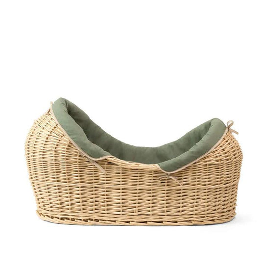 Clair De Lune Organic Natural Noah Pod® (with Deluxe Rocking Stand) - Forest Green-Dreamy Nursery
