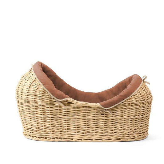 Clair De Lune Organic Natural Noah Pod® (with Deluxe Rocking Stand) - Rust Orange-Dreamy Nursery
