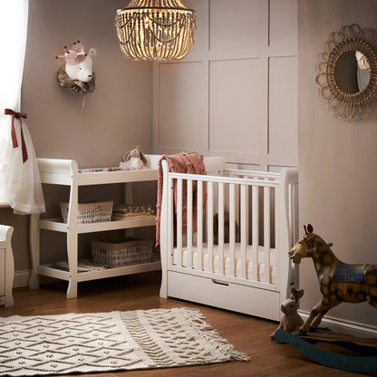 Obaby Stamford Space Saver Sleigh 2 Piece Room Set - White