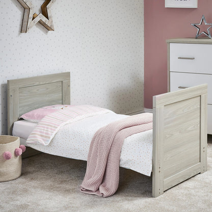 Obaby Nika Mini Cot Bed - Grey Wash & White