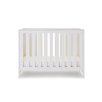 Obaby Nika Mini Cot Bed - White Wash