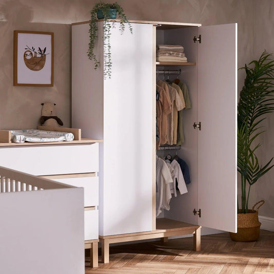 Obaby Astrid Double Wardrobe - White-Dreamy Nursery