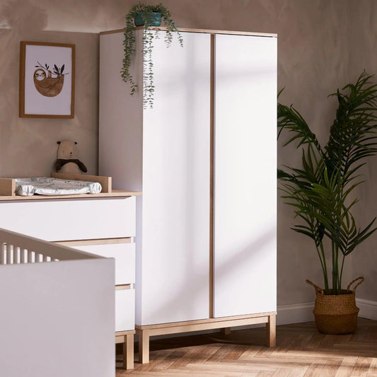 Obaby Astrid Double Wardrobe - White-Dreamy Nursery