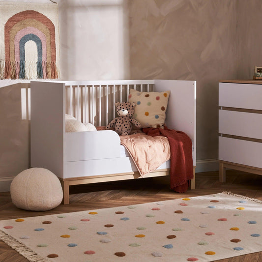 Obaby Astrid Mini Cot Bed - White-Dreamy Nursery