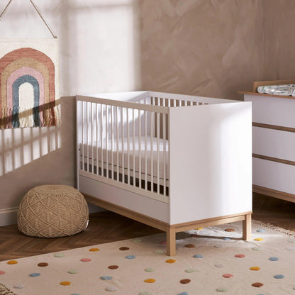 Obaby Astrid Mini Cot Bed - White-Dreamy Nursery